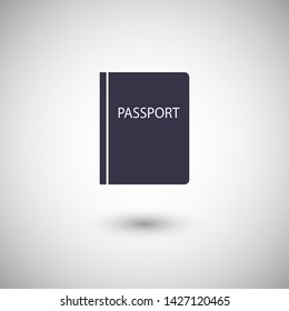 Passport with biometric data icon isolated on background. International travel passport document icon. Passport vector icon EPS 10. Passport Icon - Travel. Pass isolated