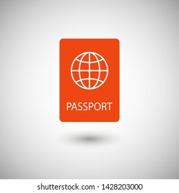 Passport with biometric data icon isolated on background. International travel passport document icon. Passport vector icon EPS 10. Passport Icon - Travel. Pass isolated