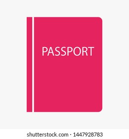 Passport with biometric data icon isolated on background. International travel passport document icon. Passport vector icon EPS 10. Passport Icon - Travel. Pass isolated