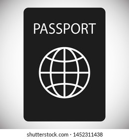 Passport with biometric data icon isolated on background. International travel passport document icon. Passport vector icon EPS 10. Passport Icon - Travel. Pass isolated