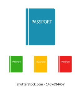 Passport with biometric data icon isolated on background. International travel passport document icon. Passport vector icon EPS 10. Passport Icon - Travel. Pass isolated