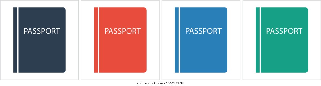 Passport with biometric data icon isolated on background. International travel passport document icon. Passport vector icon EPS 10. Passport Icon - Travel. Pass isolated