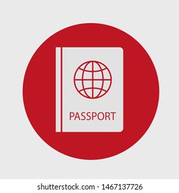 Passport with biometric data icon isolated on background. International travel passport document icon. Passport vector icon EPS 10. Passport Icon - Travel. Pass isolated
