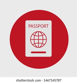 Passport with biometric data icon isolated on background. International travel passport document icon. Passport vector icon EPS 10. Passport Icon - Travel. Pass isolated