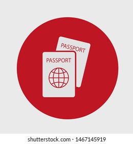 Passport with biometric data icon isolated on background. International travel passport document icon. Passport vector icon EPS 10. Passport Icon - Travel. Pass isolated
