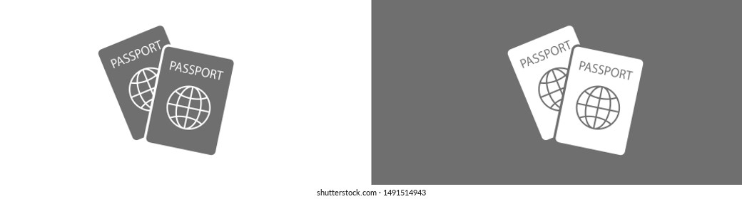Passport with biometric data icon isolated on background. International travel passport document icon. Passport vector icon EPS 10. Passport Icon - Travel. Pass isolated