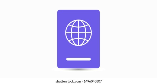 Passport with biometric data icon isolated on background. International travel passport document icon. Passport vector icon EPS 10. Passport Icon - Travel. Pass isolated