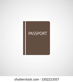 Passport with biometric data icon isolated on background. International travel passport document icon. Passport vector icon EPS 10. Passport Icon - Travel. Pass isolated