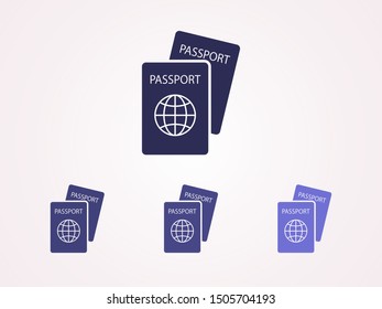 Passport with biometric data icon isolated on background. International travel passport document icon. Passport vector icon EPS 10. Passport Icon - Travel. Pass isolated