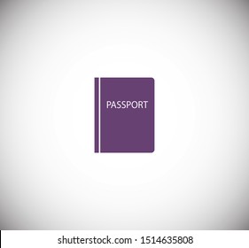Passport with biometric data icon isolated on background. International travel passport document icon. Passport vector icon EPS 10. Passport Icon - Travel. Pass isolated