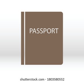 Passport with biometric data icon isolated on background. International travel passport document icon. Passport vector icon EPS 10. Passport Icon - Travel. Pass isolated