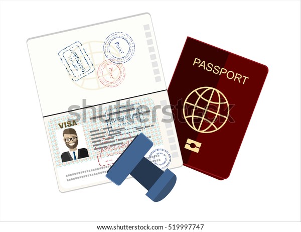 Passport Biometric Data Identification Document Stamp Stock Vector Royalty Free 519997747 9202