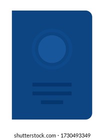 Blanko-Vektor-Symbol Vordere Abdeckung.