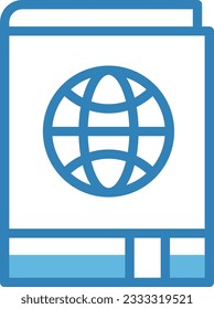 Blaues Passport-Symbol - Einzelsymbol, Vektorgrafik