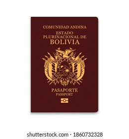 Passport of Bolivia. Citizen ID template. Vector illustration 