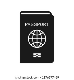 Passport book flat icon. Flat simple design. Vector. Isolate on white background.
