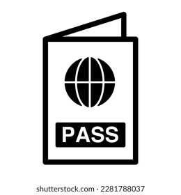 Passport book icon. Identification document for international travel. Vector.