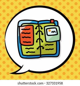 passport color doodle, speech bubble