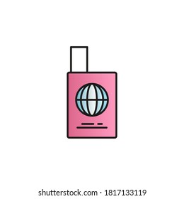 Passport color gradient vector icon
