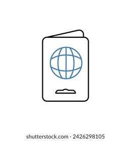 passport concept line icon. Simple element illustration. passport concept outline symbol design.