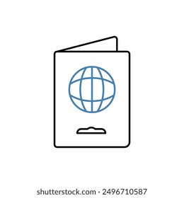 passport concept line icon. Simple element illustration. passport concept outline symbol design.