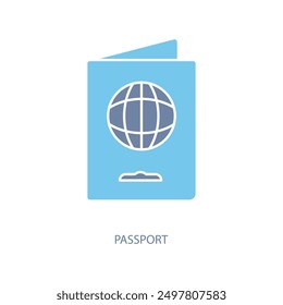 passport concept line icon. Simple element illustration. passport concept outline symbol design.