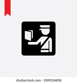 Passport control icon