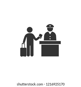 Passport control icon. Element of airport icon for mobile concept and web apps. Detailed Passport control icon can be used for web and mobile