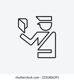 Passport control icon isolated on white background. Border control symbol modern, simple, vector, icon for website design, mobile app, ui. Vector Illustration