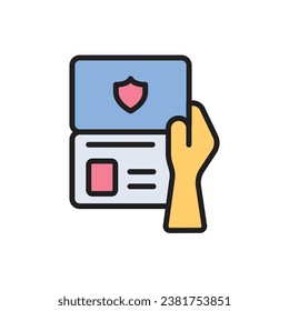 Passport Control Icon Vector Illustration