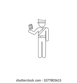 passport control illustration. Element of airport for mobile concept and web apps. Thin line illustration of passport control can be used for web and mobile. Premium icon on white background