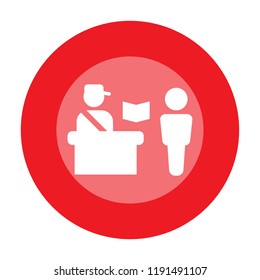passport control vector icon