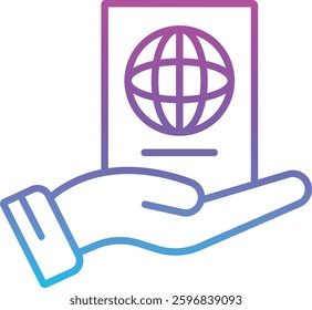 Passport control vector icon. Can be used for printing, mobile and web applications.