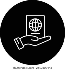 Passport control vector icon. Can be used for printing, mobile and web applications.