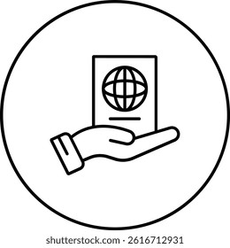 Passport control vector icon. Can be used for printing, mobile and web applications.