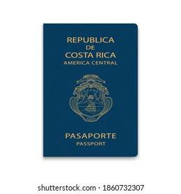 Passport of Costa Rica. Citizen ID template. Vector illustration 