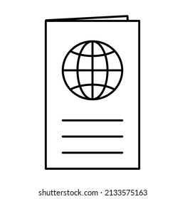 Icono en blanco de cobertura de Passport. Ilustración vectorial. imagen de stock. 