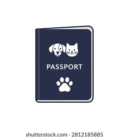 Passport cover with pet illustrations