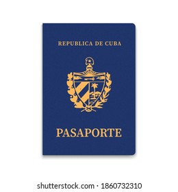 Passport of Cuba. Citizen ID template. Vector illustration 