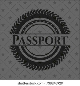 Passport dark emblem