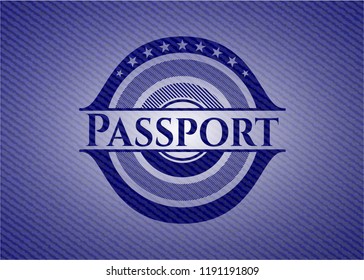 Passport denim background