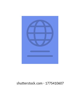 Passport, document icon. Simple color vector elements of vacation icons for ui and ux, website or mobile application