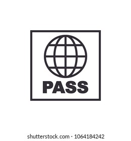 Passport document icon. Vector Illustration