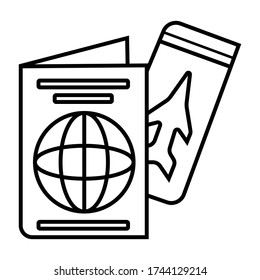 Ilustración vectorial de icono de documento de Passport