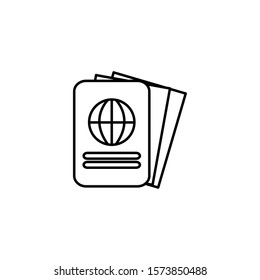 passport document identification line icon vector illustration design