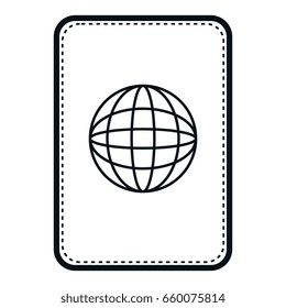 passport document isolated icon