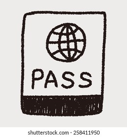 passport doodle drawing