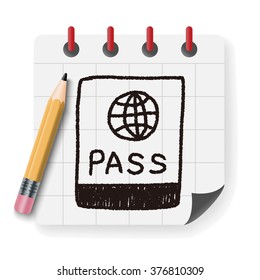 passport doodle drawing