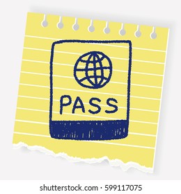 passport doodle drawing