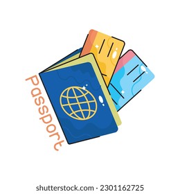 Passport doodle filled outline vector icon. EPS 10 file